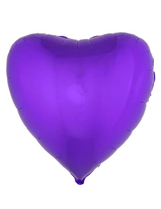 Héliový balón v tvare srdca fialová