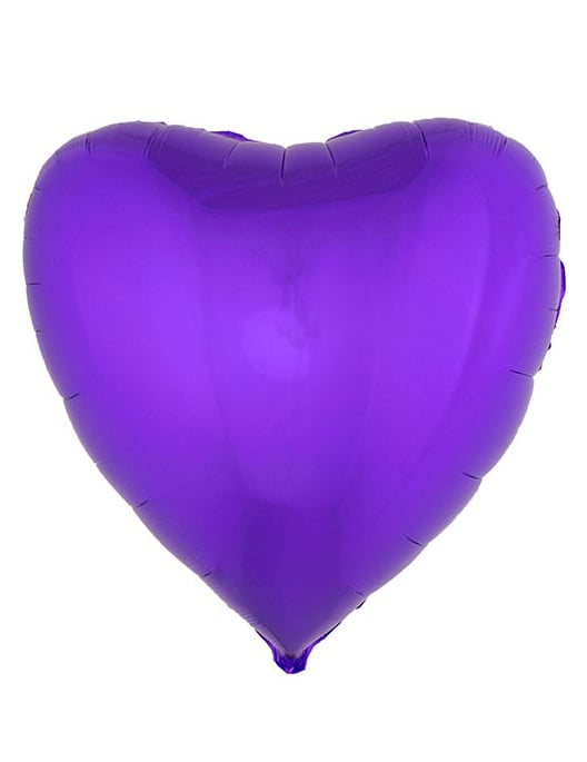 Ballon aluminium coeur pour décoration violet
