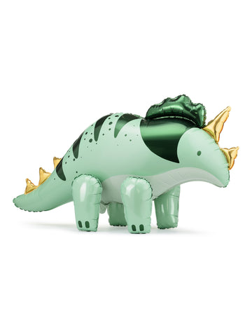 Fóliový balón s dinosaurom Triceratops 93 x 49 cm zelená a zlatá