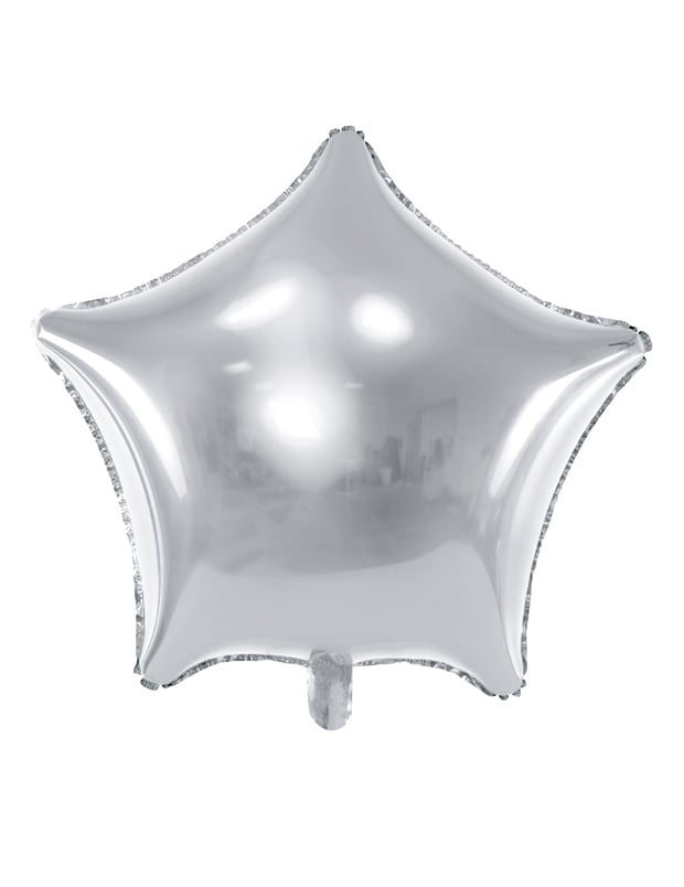 Ballon aluminium étoile argentée