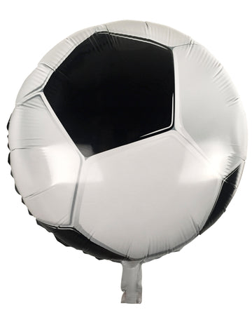 Ballon aluminium Foot party pour fête noir et blanc