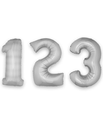 Hliníkový balón striebro Obrázok 1 m