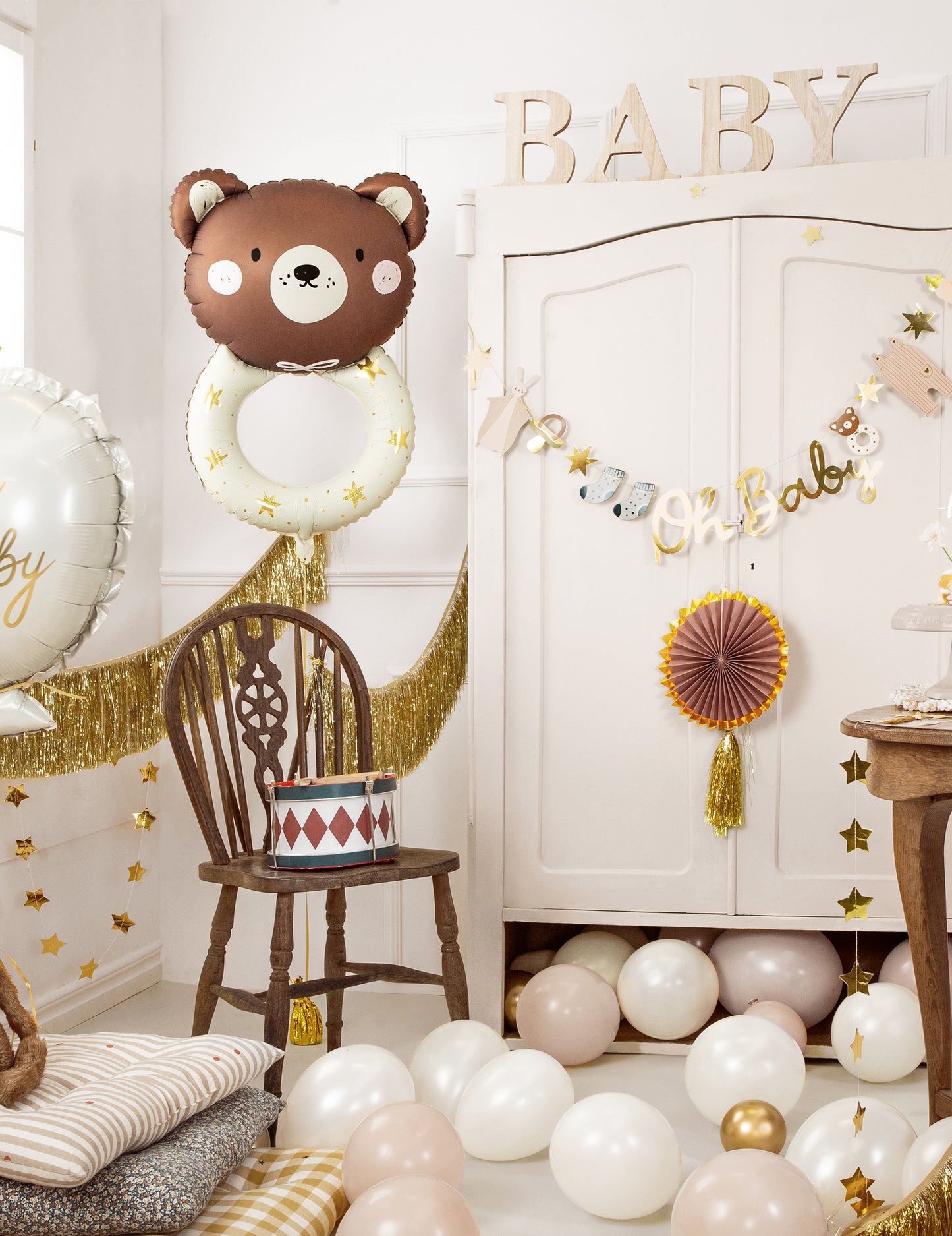 Ballon aluminium hochet petit ours 61 x 88 cm
