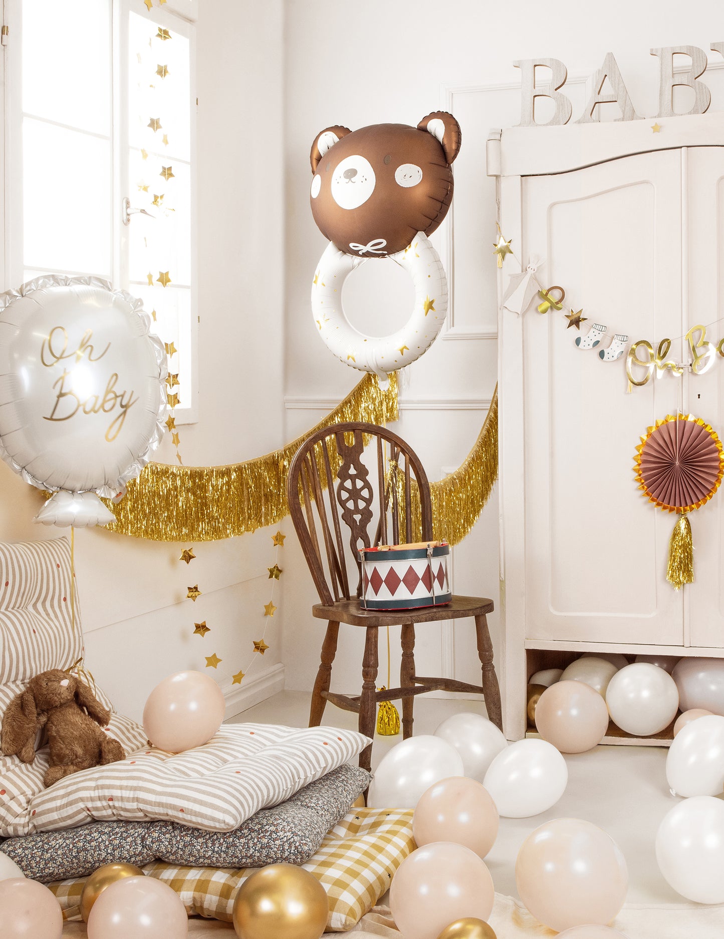 Ballon aluminium hochet petit ours 61 x 88 cm