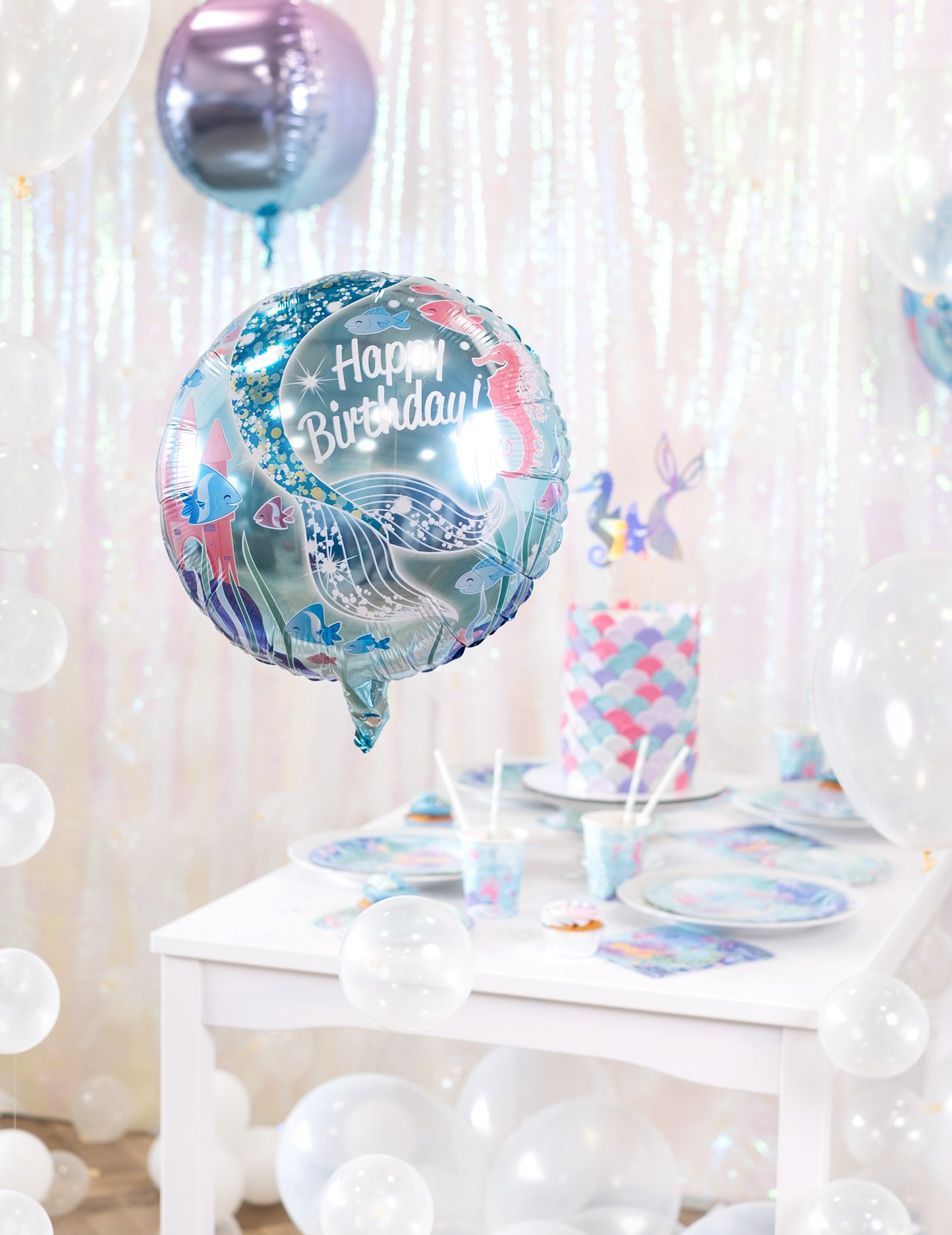 Fóliový balón s motívom morskej panny 45,7 cm narodeninové dekorácie