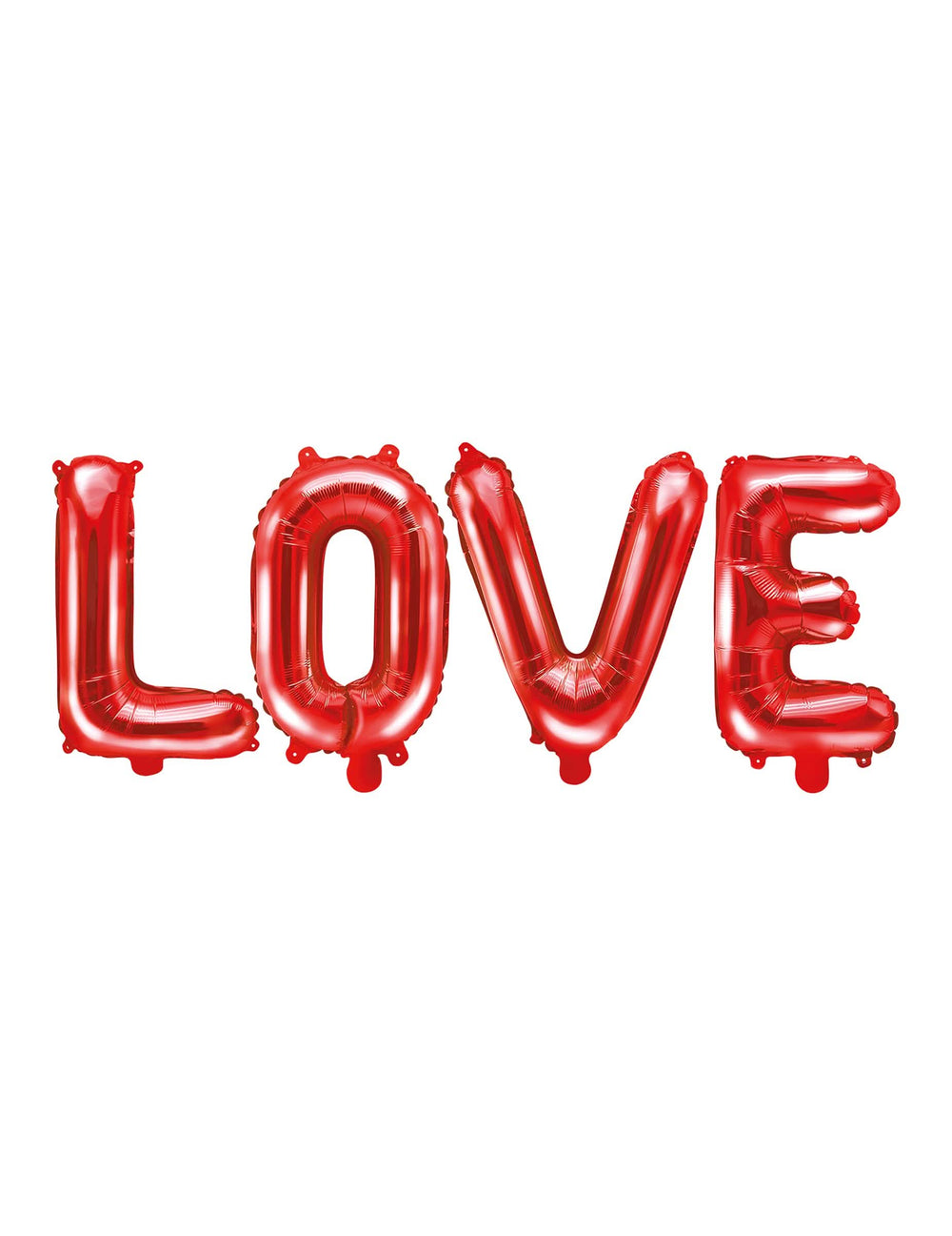 hliníkový balón s písmenami LOVE na svadbu červená