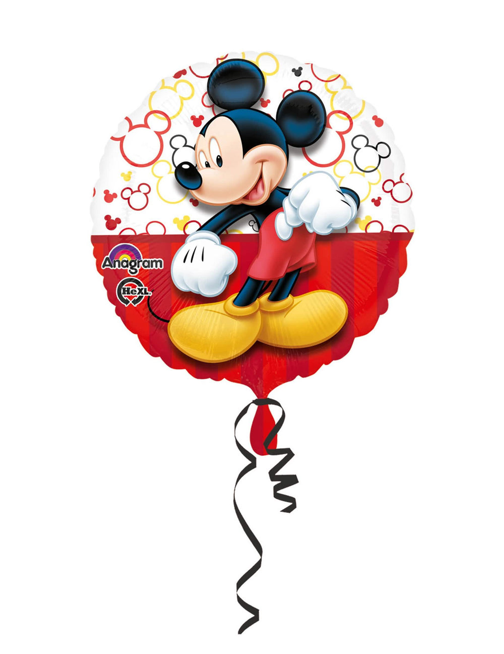 Hliníkový balón Mickey Mouse pre dieťa červená a biela s motívmi
