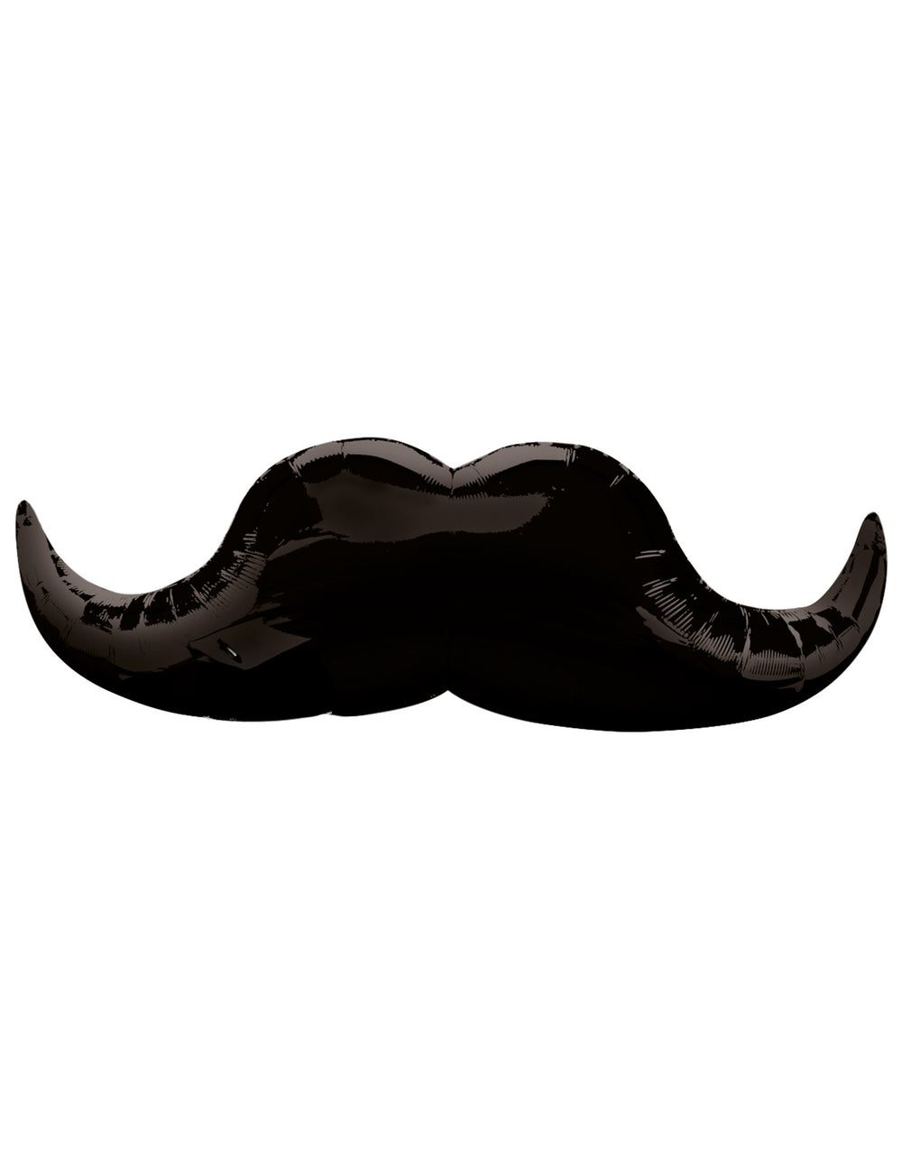 Vue de face du petit ballon en aluminium Moustache