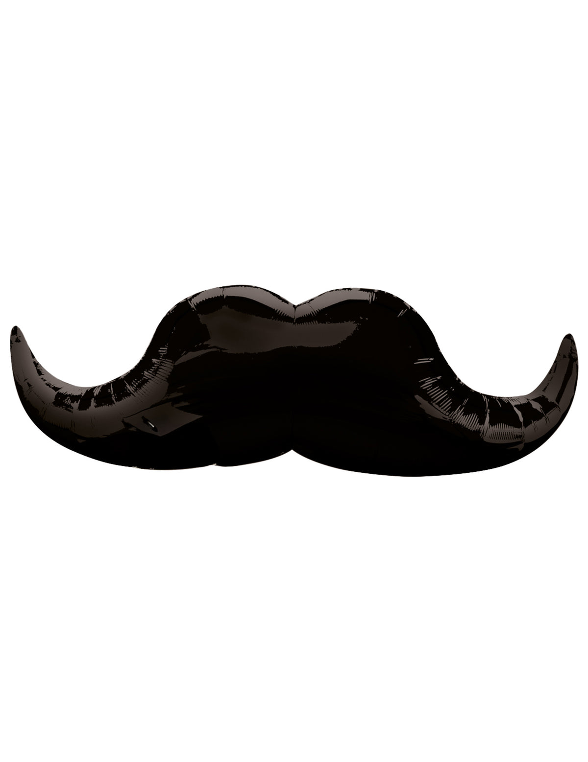 Vue de face du petit ballon en aluminium Moustache