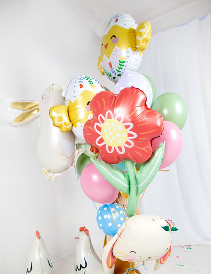 Bouquet de ballons composé du ballon aluminium Poussin