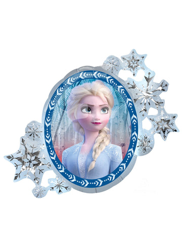 Rekto zadná hliníková guľa Elsa a Anna Snow Queen 2 76 x 66 cm