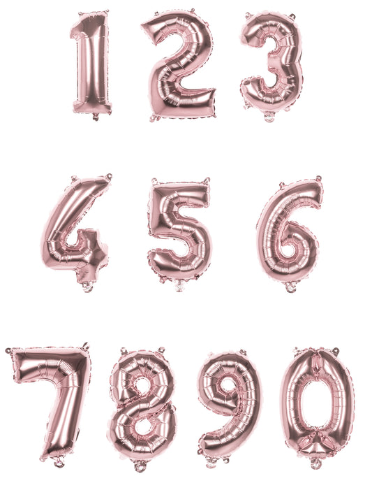 Ballon aluminium rose métallisé chiffre 86 cm