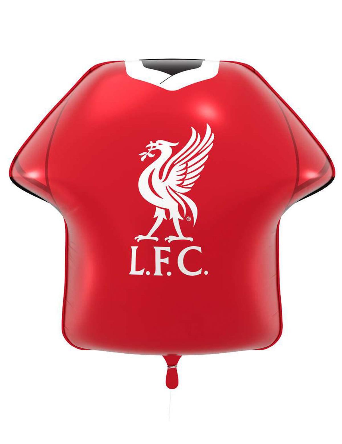 Červený fóliový balón v tvare dresu Liverpool Football Club 52 x 51 cm