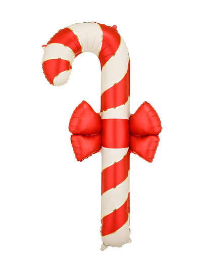 Hliníkový balón Cukrová palička béžová a červená 70 x 131,5 cm