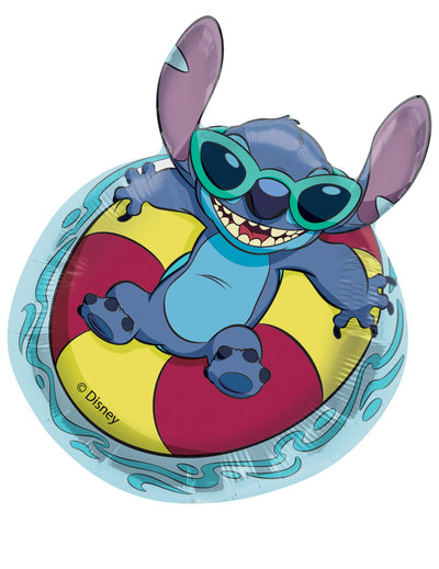 Hliníkový balón Summer Stitch na párty modrá s žltá a červená nafukovačka a zelené okuliare