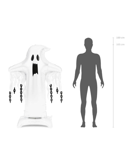 Fóliový balón na stojane XXL biely duch 109 x 165 cm