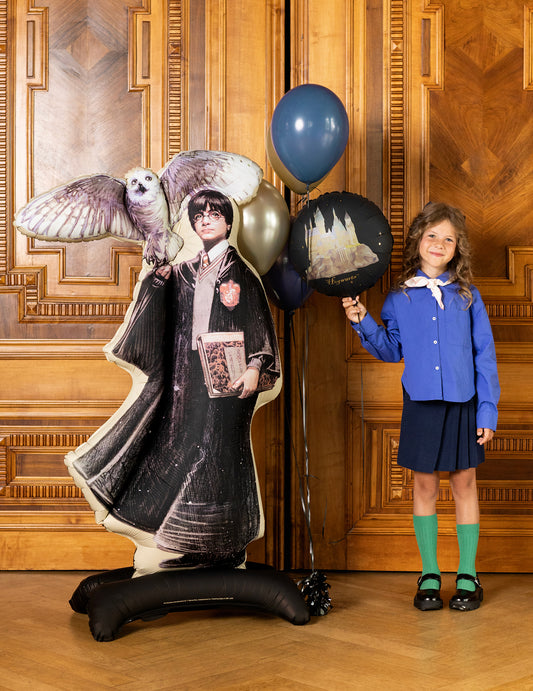 Fóliový balón na stojane Harry Potter™ s Hedvigou 90x145 cm