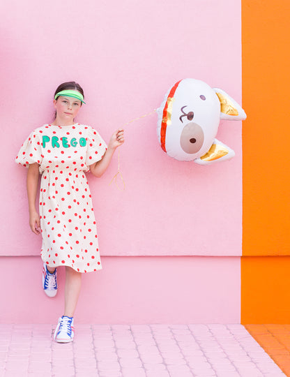 Hliníková guľa s hlavou psa, 56 x 65 cm na narodeniny