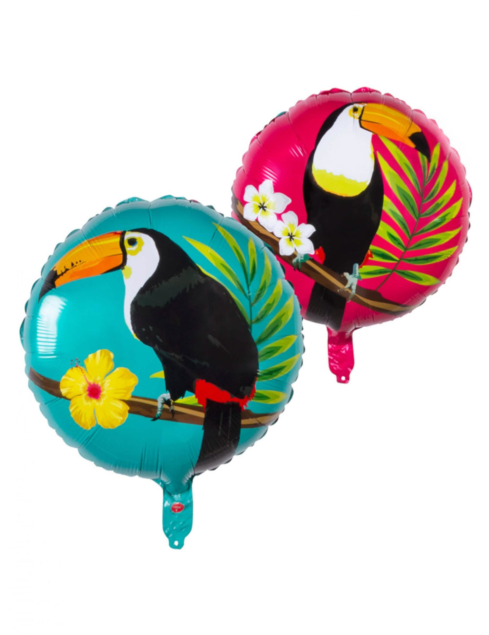 Héliový balón tucan na oslavu modrá a fuchsiová