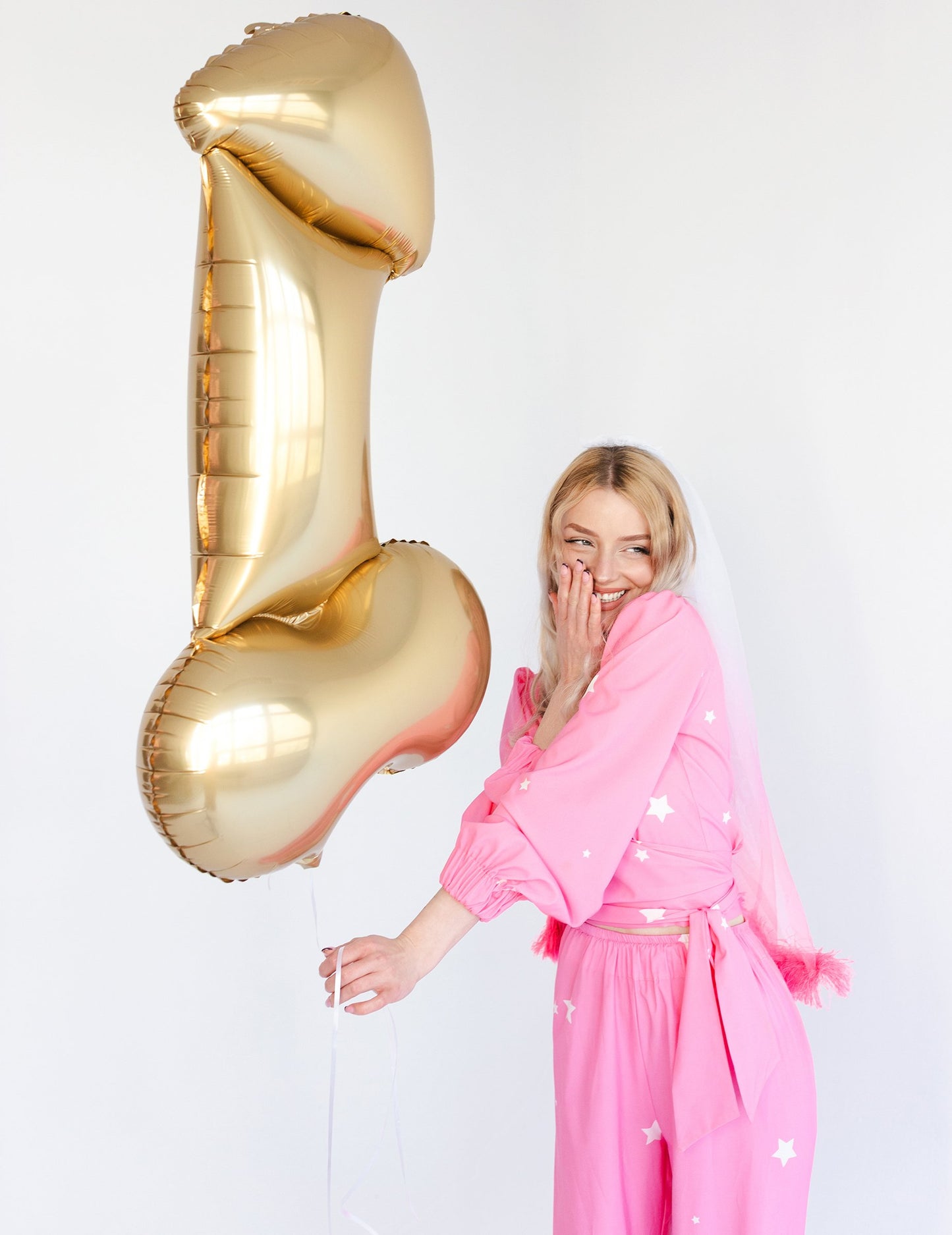 Zlatý hliníkový balón Zizi 88 cm