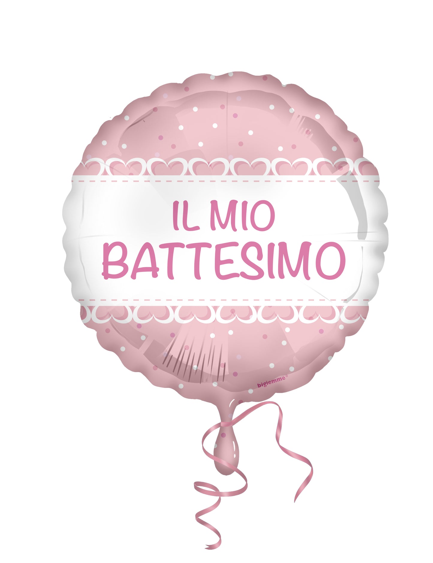 45g hliníkový balónik cm Krst ružových srdiečok