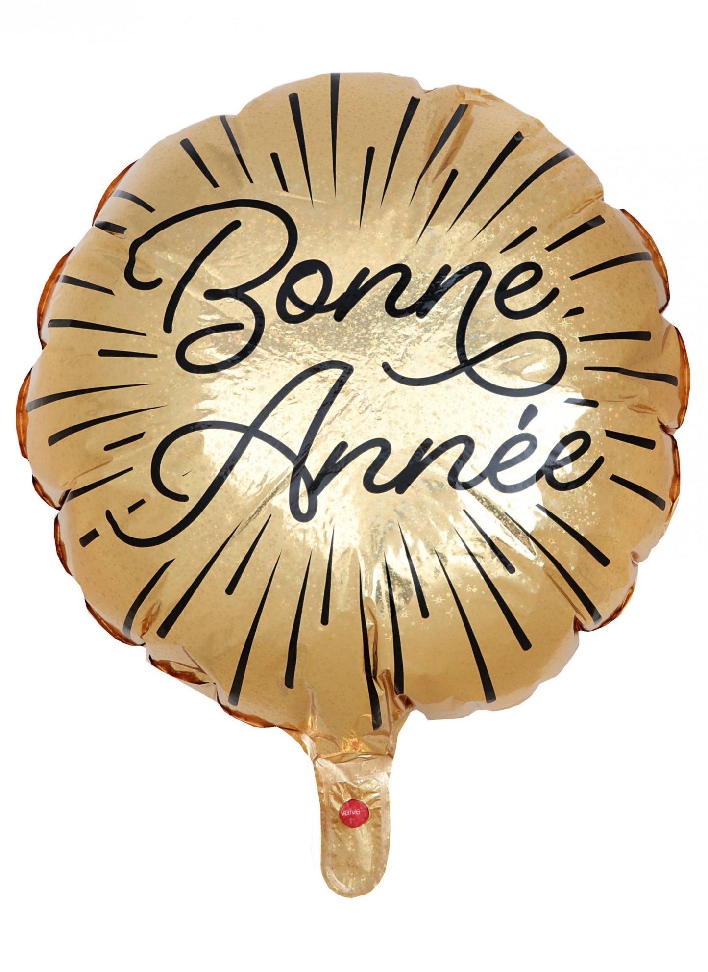Trblietavý novoročný hliníkový balón 45 cm zlatá farba