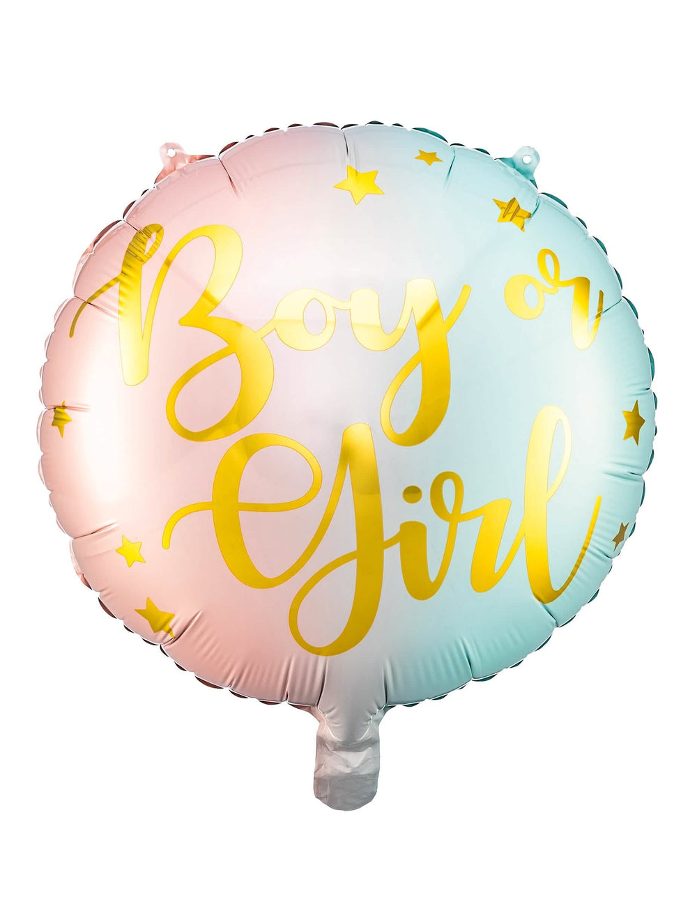 Hliníkový balón boy or girl na odhalenie pohlavia, pastelová ružová a modrá