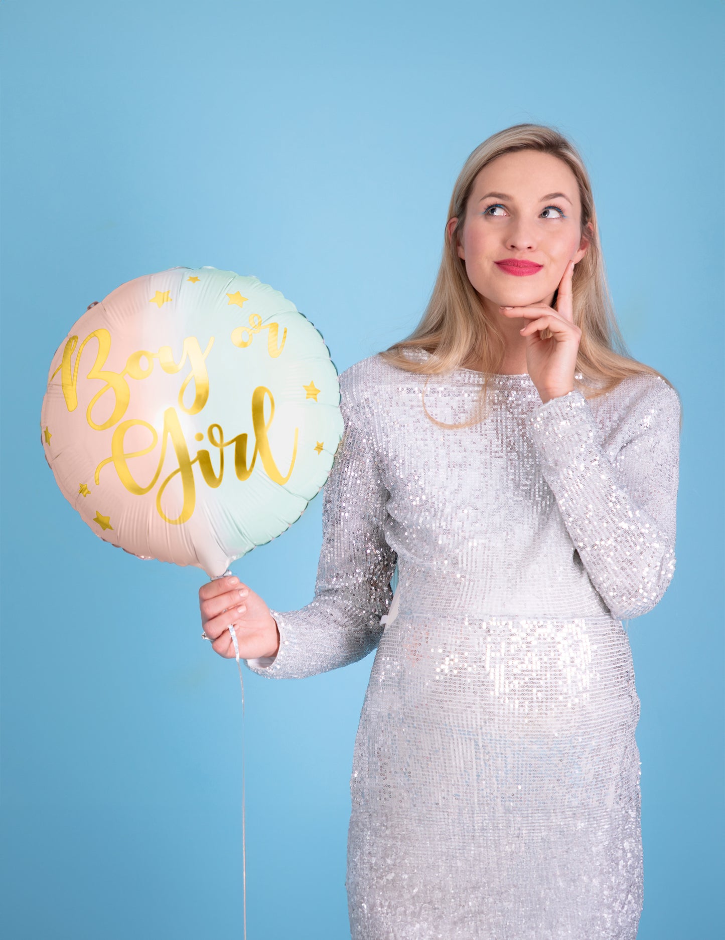 Fóliový balón chlapec alebo dievča pastelová farba 35 cm na odhalenie pohlavia