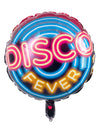 Ballon en aluminium Disco fever pour décoration de fête multicolore effet néon
