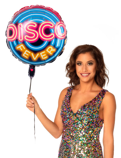 Fóliový balón Disco fever 45 cm neónový efekt