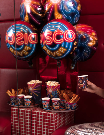 Fóliový balón Disco fever 45 cm neónový efekt