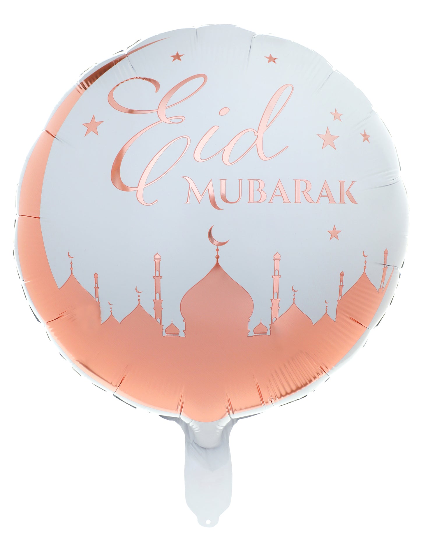 Fóliový balón Eid Mubarak 45 cm ružové zlato a biela