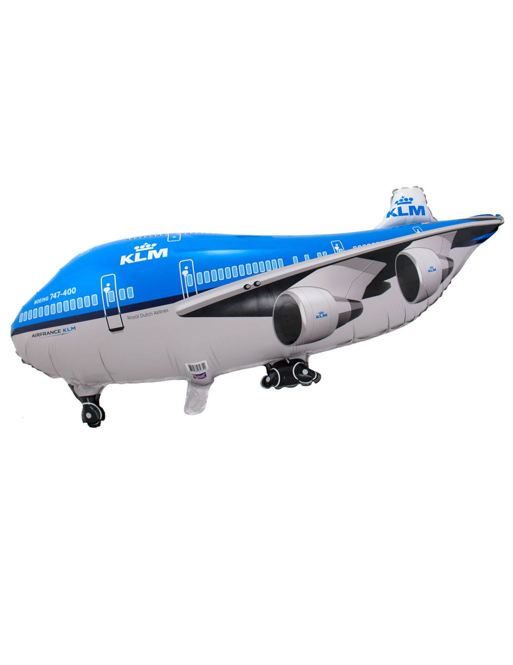 Ballon en aluminium géant avion pour fête bleu et blanc KLM