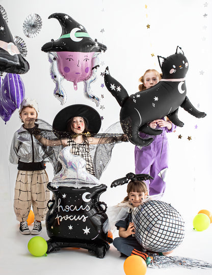 Obrovská hliníková guľa/kotol 64 x 109 cm dúhový hokus pokus