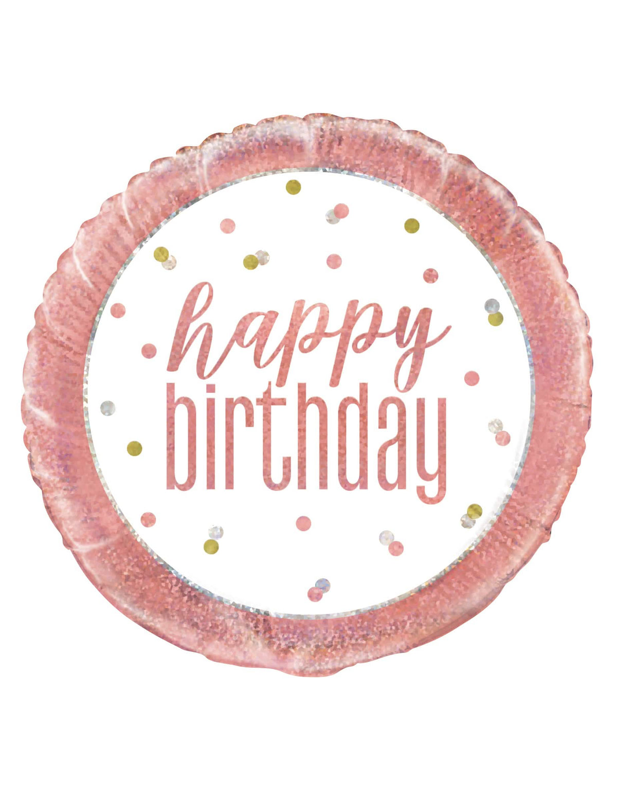 Héliový balón happy birthday k narodeninám biely a ružová
