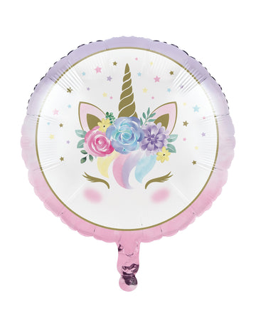 Balón v rozprávkovej rozprávke biele Unicornia 45 cm