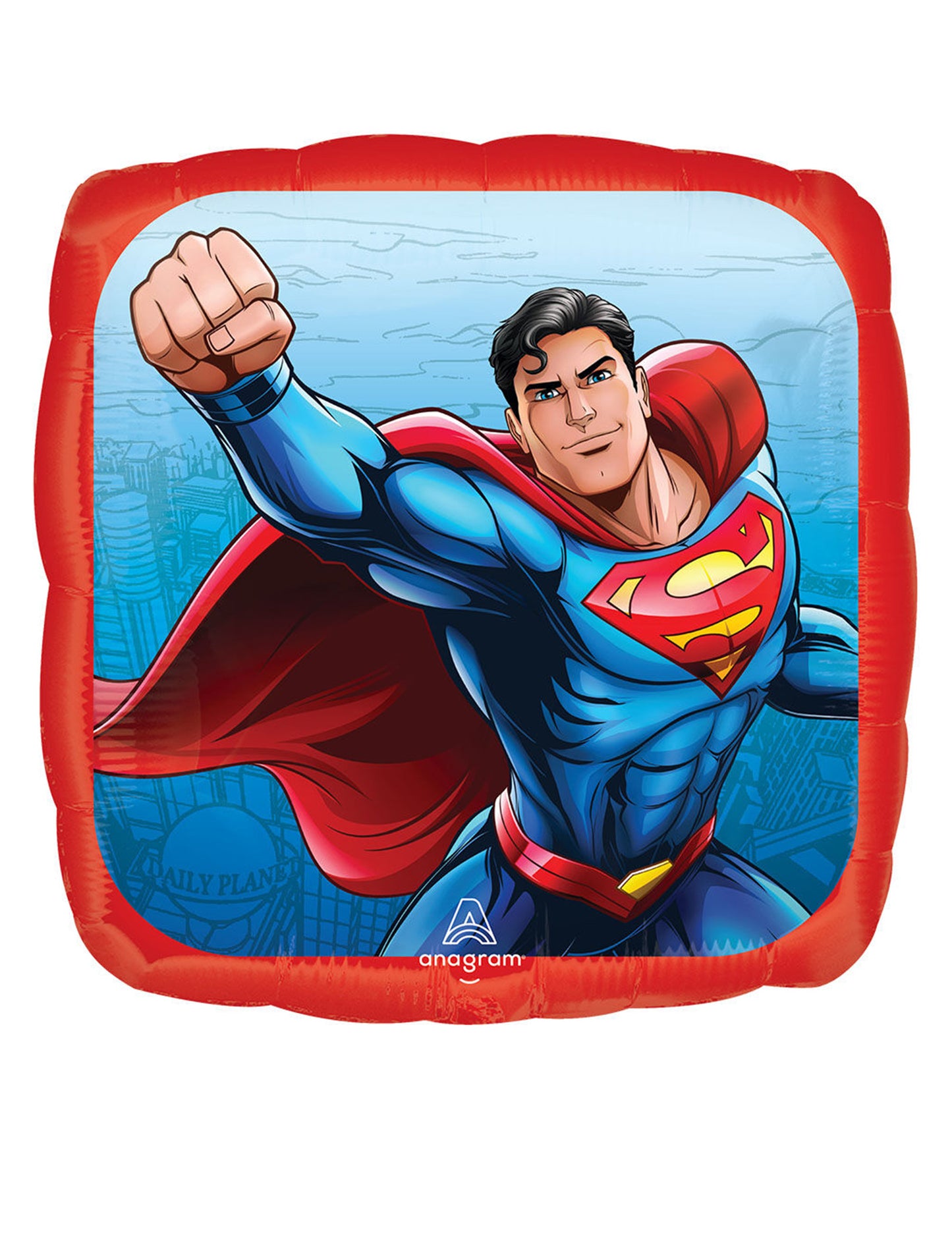 Ballon en aluminium Superman forme Carré 43 cm