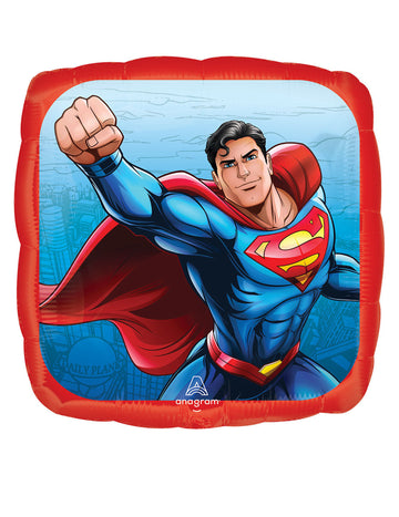 Ballon en aluminium Superman forme Carré 43 cm