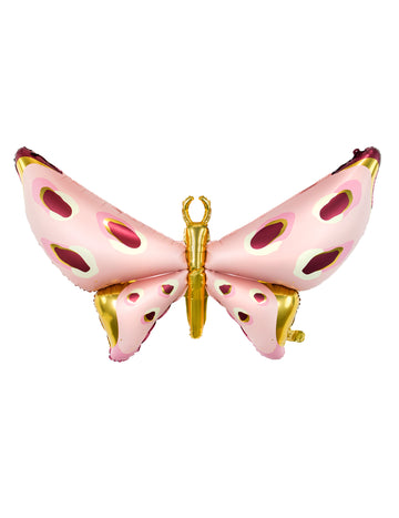 Ballon géant en aluminium papillon pour décoration de fête rose et or
