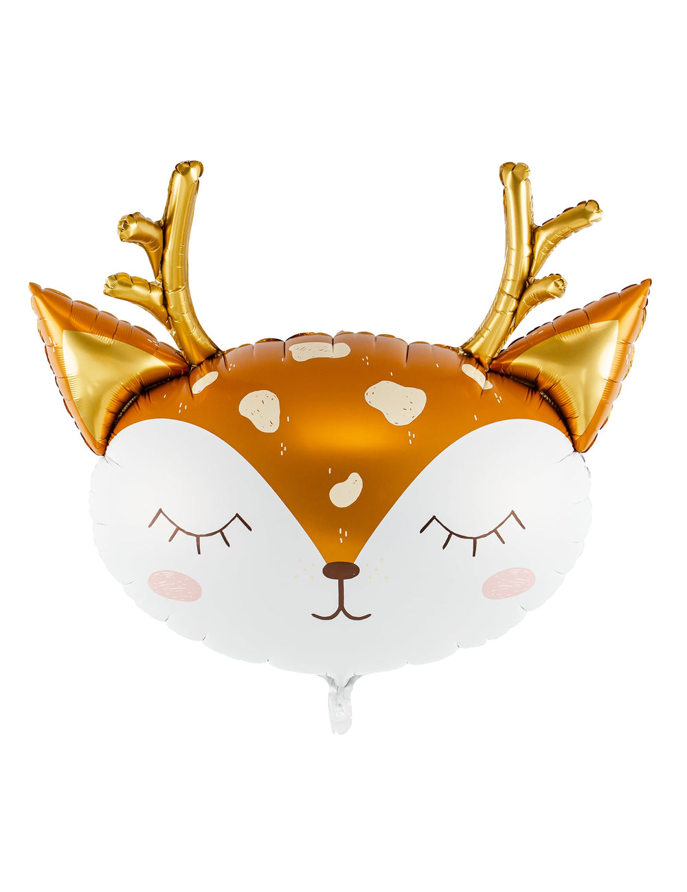 Ballon géant en aluminium tête de cerf pour fête marron et doré