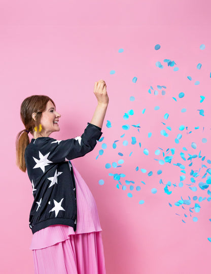 Obrovský latexový balón pre chlapca alebo dievča s ružovými konfetami, vysoký 1 m, na oslavu príchodu bábätka