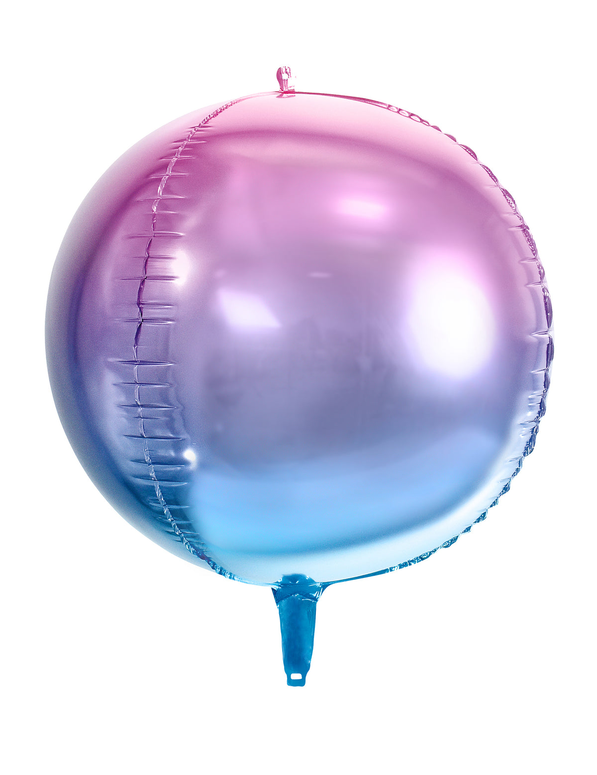 Hliníkový guľový balón s prechodom ružovej a modrej farby 35 cm nafukovacie hélium