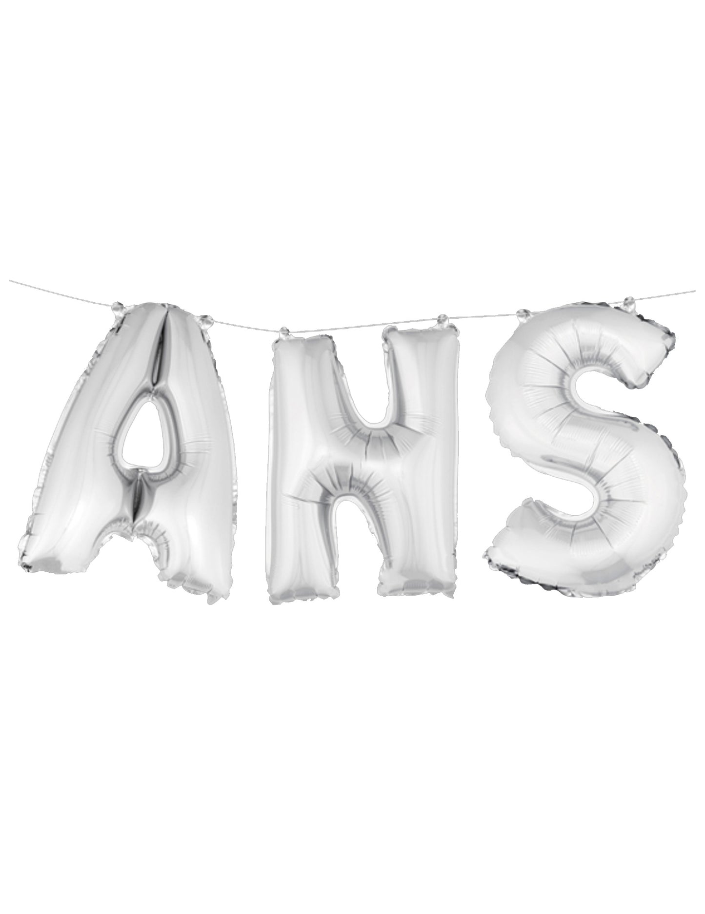 Strieborné fóliové balóny s písmenami "roky" (36) cm na dekoráciu