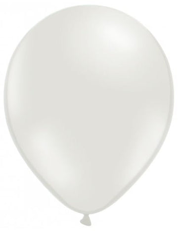 Ballon perle métallisé pour fête blanc