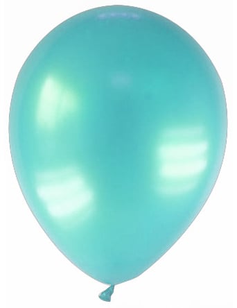 Ballons métallisés bleu vert
