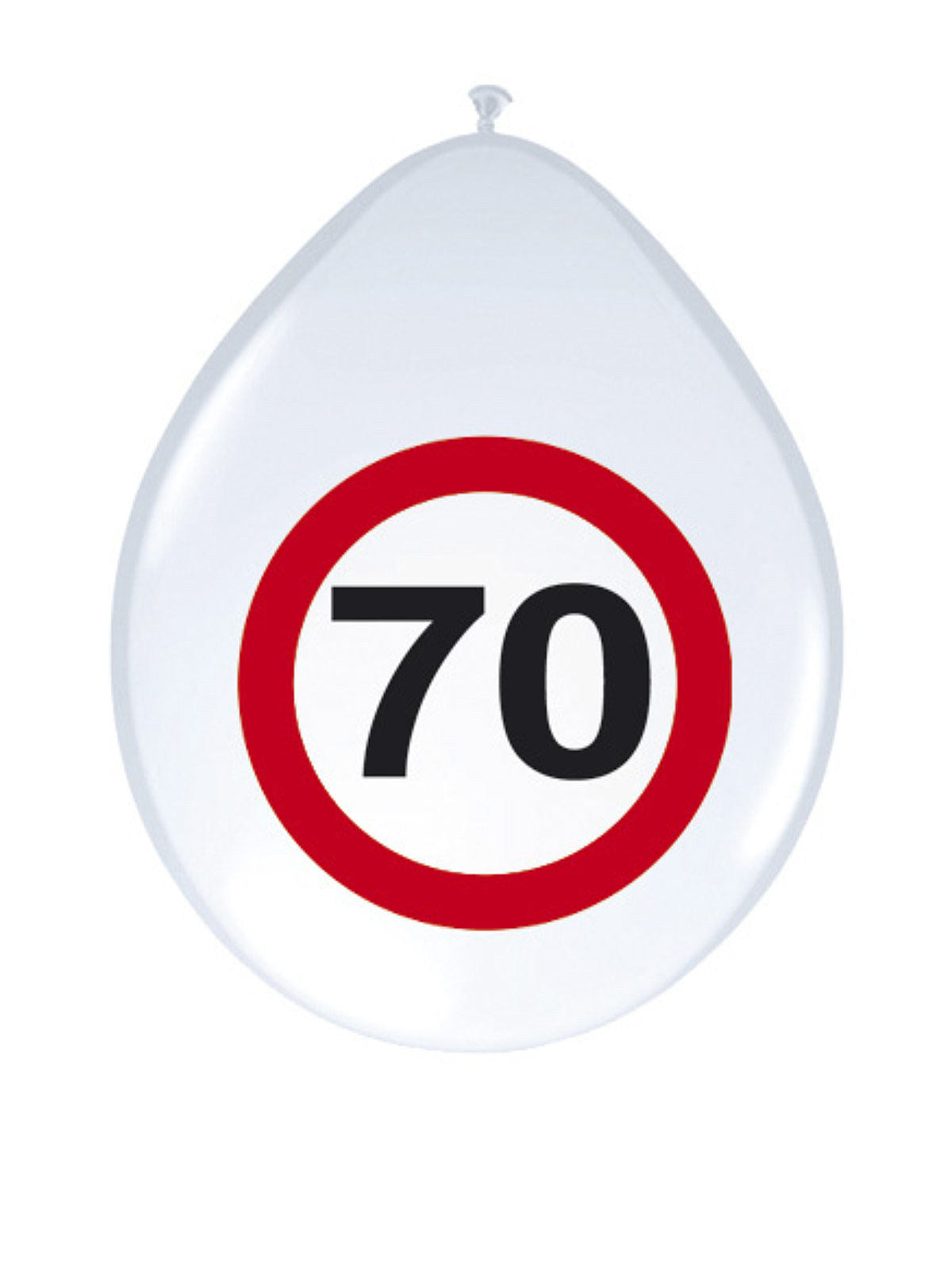 Balóny na 70. narodeninovú oslavu, dekorácia, 8 kusov, červeno-bielo-čierne, 30 cm 