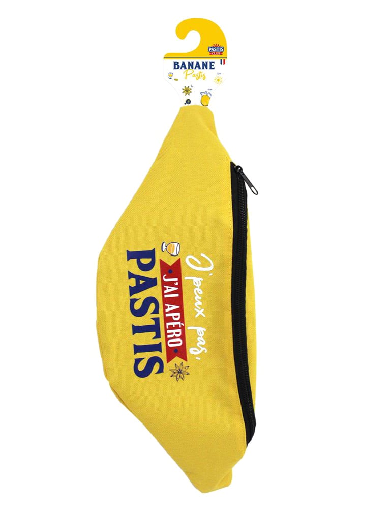 Vue de profil du sac banane humoristique apéro pastis