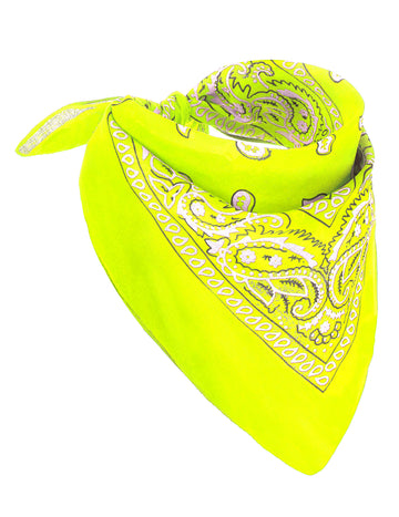 Fluorescenčná žltá bandana pre dospelých