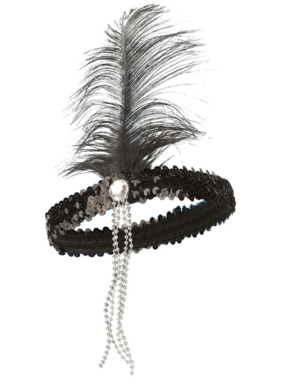 Bandeau charleston noir