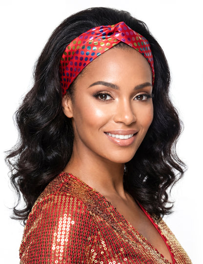 Luxusná červená disco čelenka pre ženy